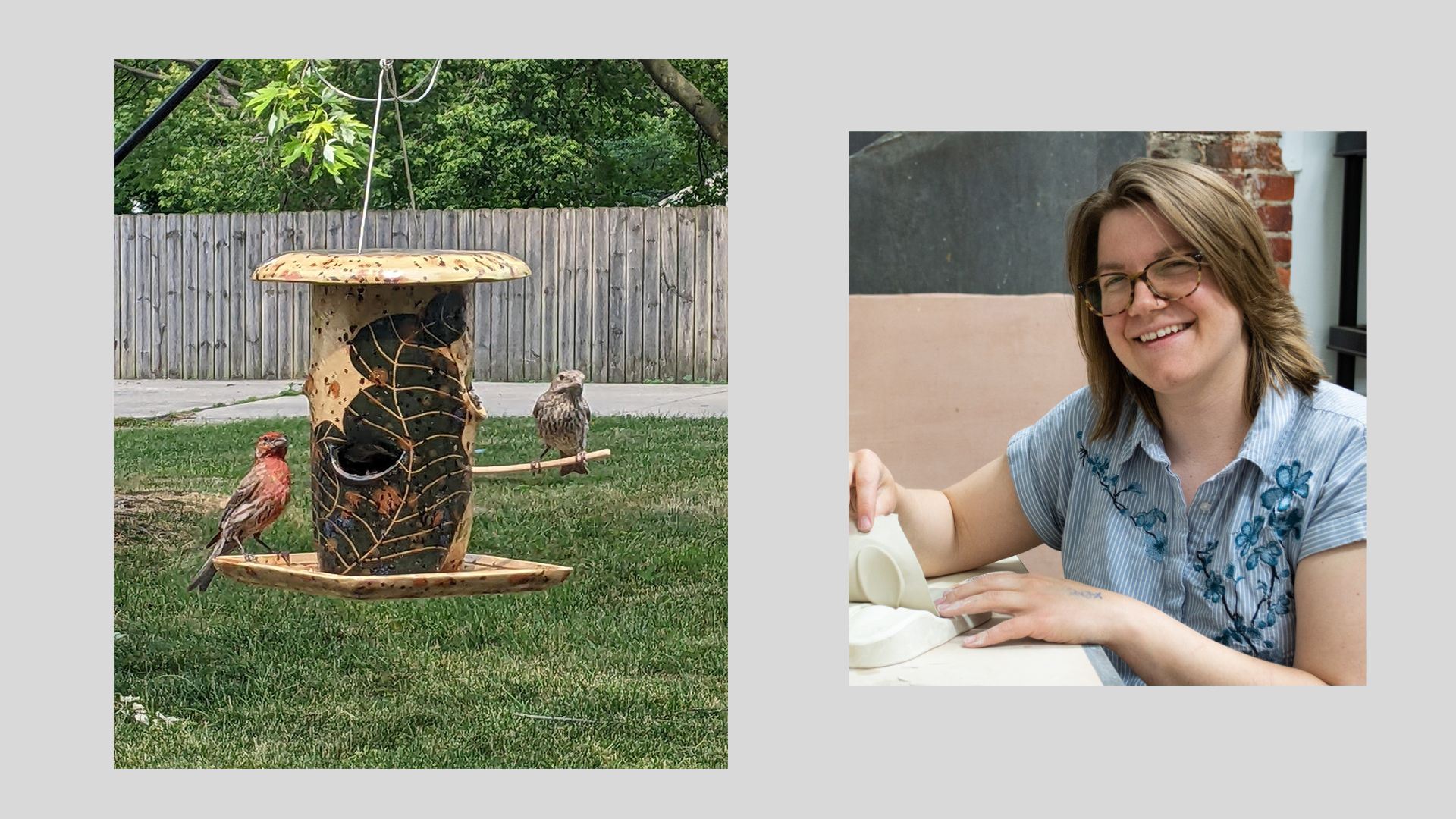 Ceramic Bird Feeder. Instructor Kirsten Heteji