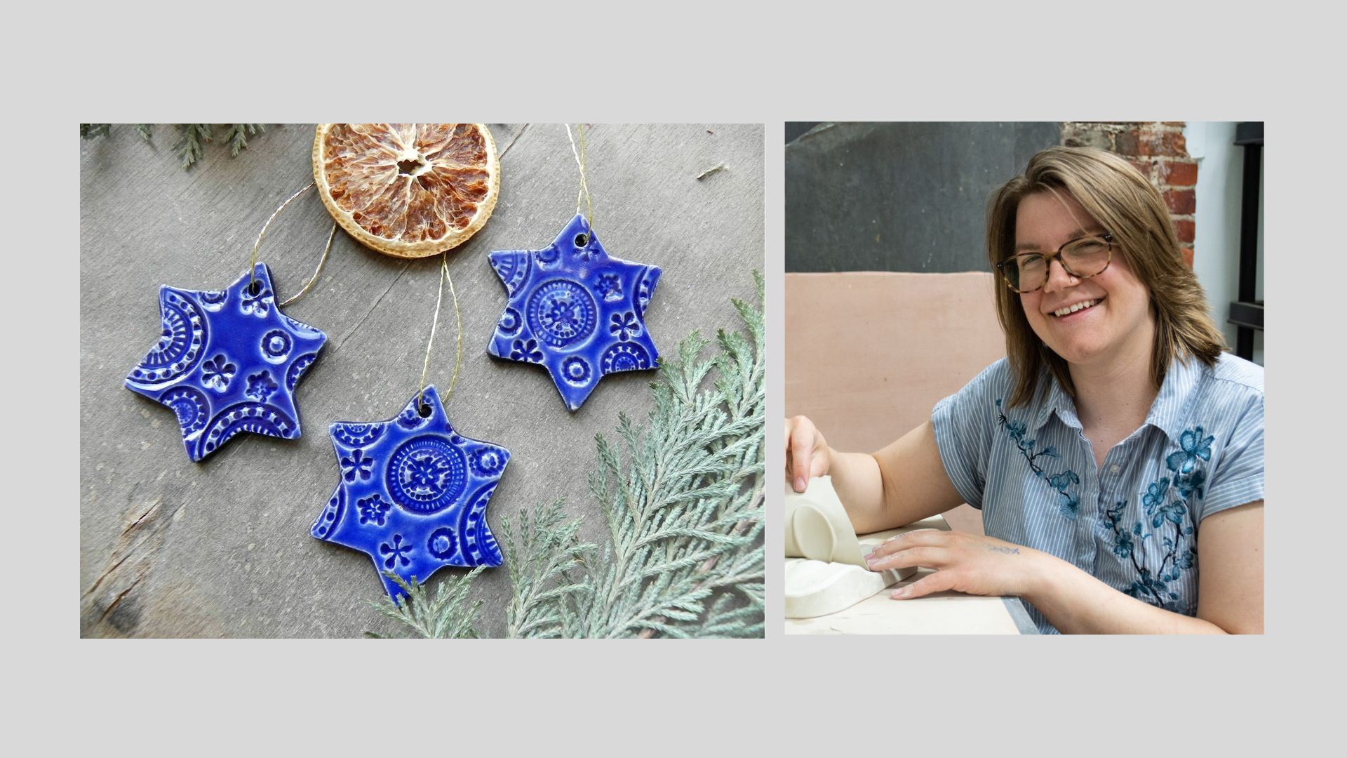 Ceramic Ornaments. Instructor Kirsten Hetejii